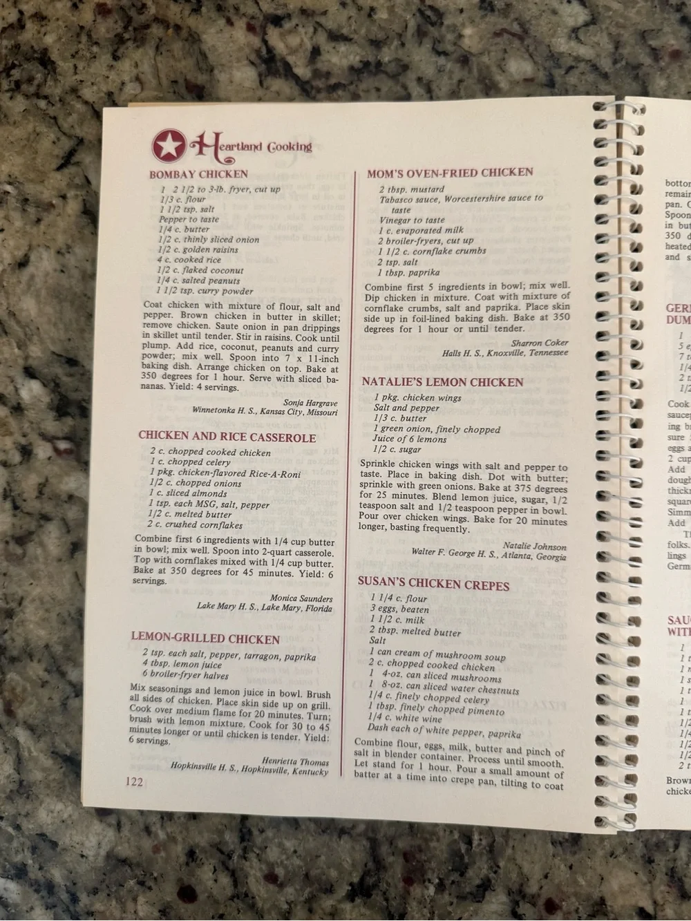 Great American Heritage Cookbook – Spiral-Bound Recipe Book